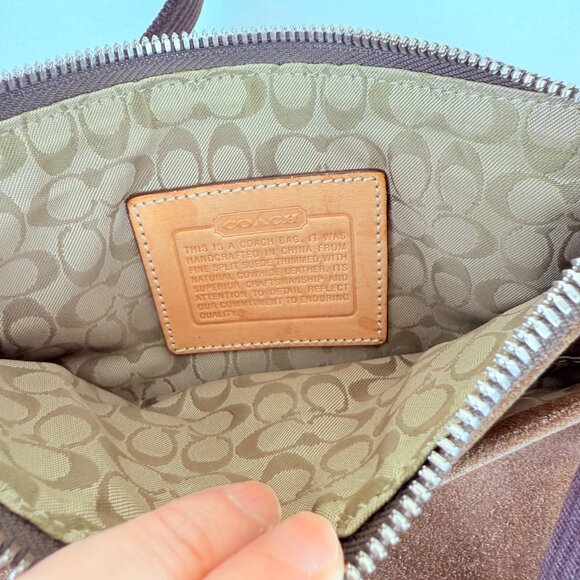 Vintage Coach Genuine Suede Cross Body Bag - Picture 6 of 7